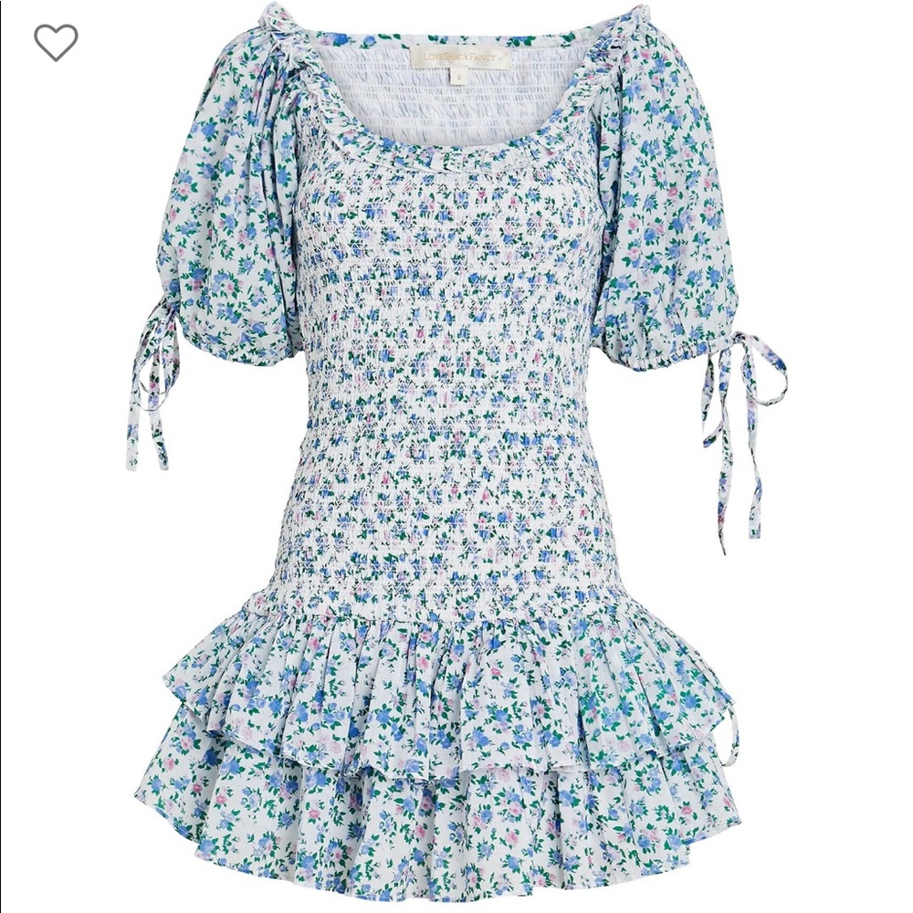 SOLD Love shack fancy floral smocked dress - Picture 1 of 9